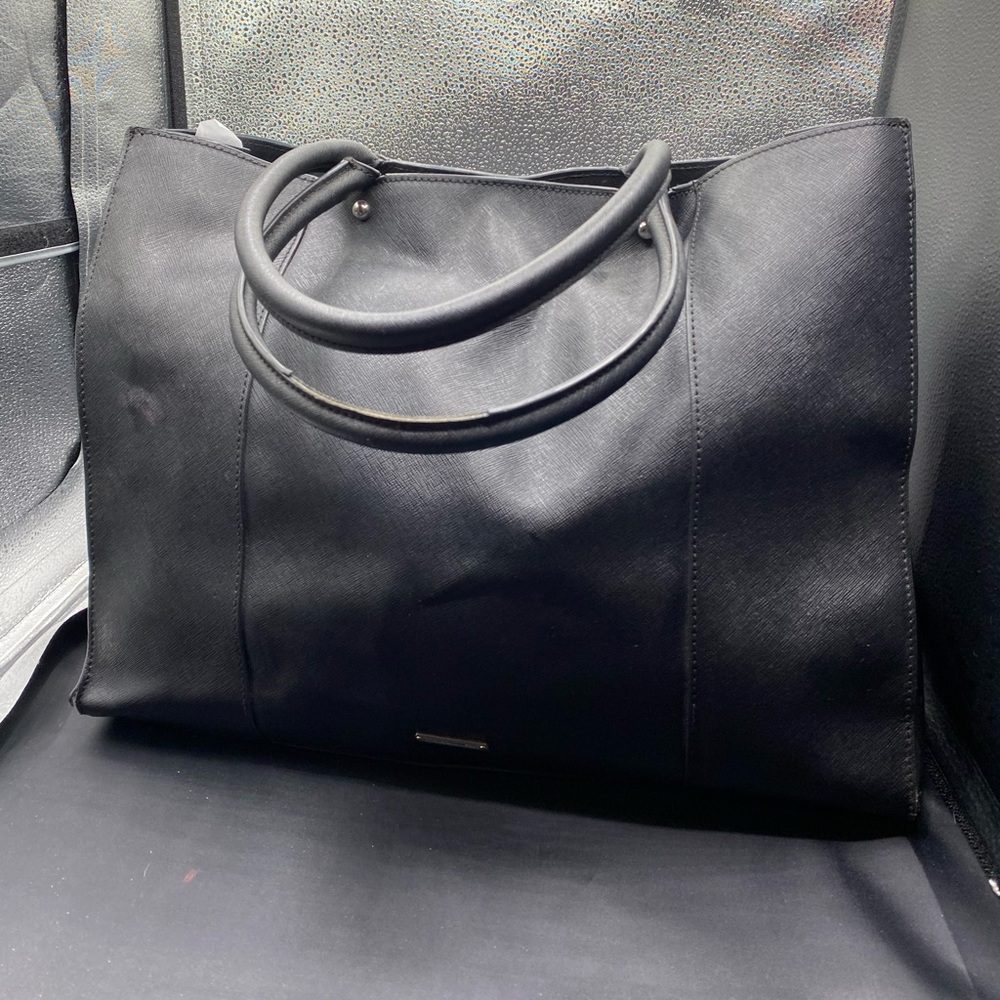 655 Rebecca MINKOFF MAB tote black saffron see pics for edgecoat and handle